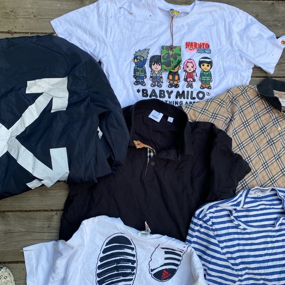 Lot of 9 Designer Clothing Items - Burberry, Bape, Stone Island, Patagonia XL - Picture 7 of 10